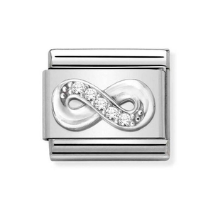 Classic Silver Infinity CZ Charm