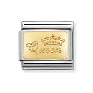 Classic Gold Queen Charm
