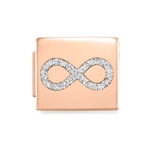 GLAM Rose Gold Glitter Infinity Charm