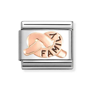 Classic Rose Gold Family Promises Knot Charm