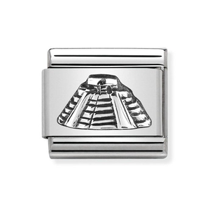 Classic Silver Mayan Pyramid Charm