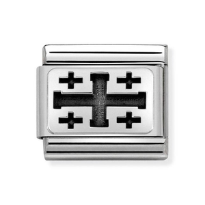 Classic Silver Jerusalem Cross Charm
