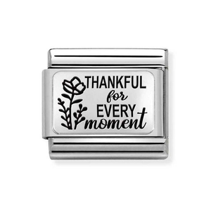 Classic Silver Thankful For Every Moment Charm