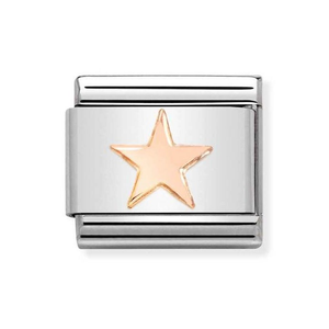 Classic Rose Gold Plain Star Charm