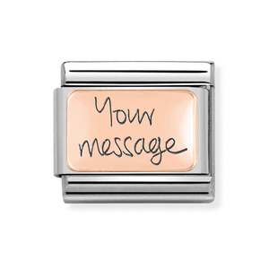 Classic Rose Gold Handwriting Charm