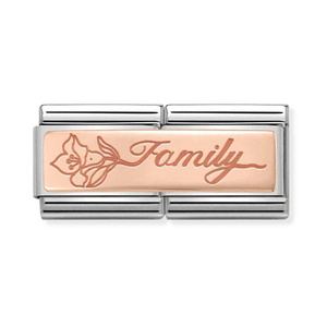 Classic Rose Gold Family Flower Charm