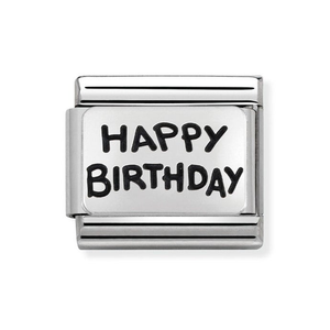 Classic Silver Happy Birthday Charm
