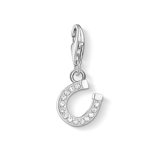 Classic Silver Sparkling Horseshoe Charm