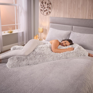 Long Grey Bolster Cuddle Pillow