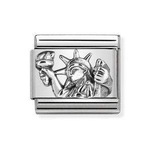 Classic Around The World Silver Statue Of Liberty Charm