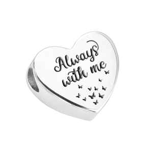 Signature Silver Always With Me Heart Charm
