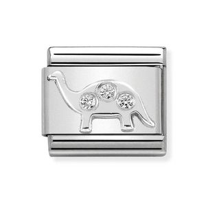 Classic Silver Brontosaurus Charm