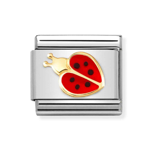 Classic Gold Red Ladybug Charm