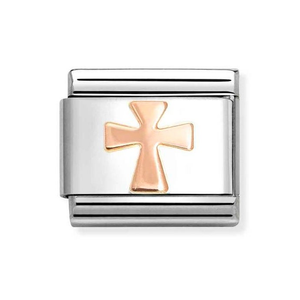 Classic Rose Gold Cross Charm