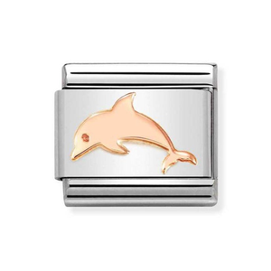 Classic Rose Gold Dolphin Charm