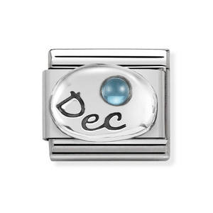 Classic Silver December Birthstone Charm