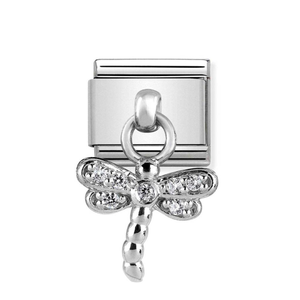 Classic Silver Dragonfly Pendant Charm