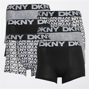 DKNY Boys Six Pack Boxers Grey Marl/Black