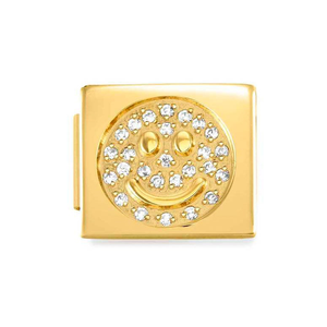 GLAM Gold Smile CZ Charm