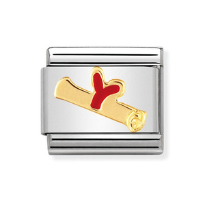 Classic Gold & Enamel Diploma Charm