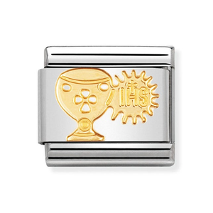 Classic Gold Chalice & Host Charm