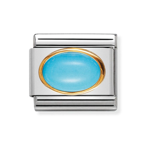 Classic Gold & Turquoise December Birthstone Charm