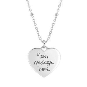 Stainless Steel Heart Handwriting Necklace