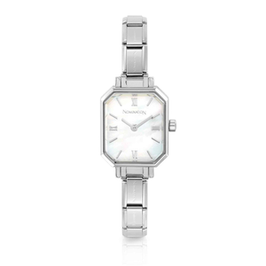 Classic Paris Rectangular White Mother of Pearl Watch