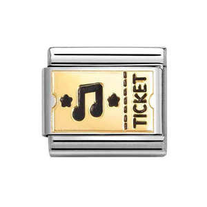 Classic Gold Concert Ticket Charm