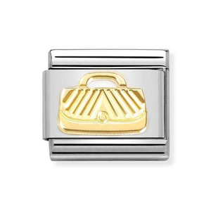 Classic Gold Bag with Etched Detail Charm