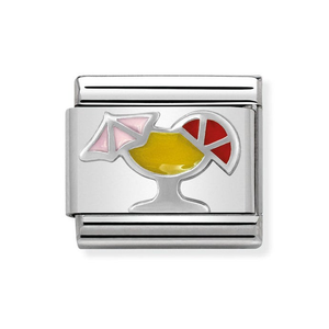 Classic Silver Tropical Cocktail Charm