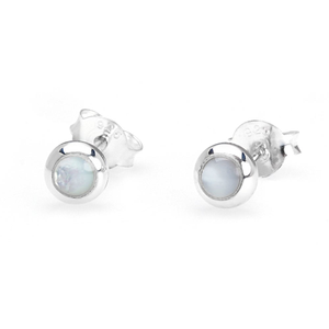 Signature Silver & White Mother of Pearl Earrings