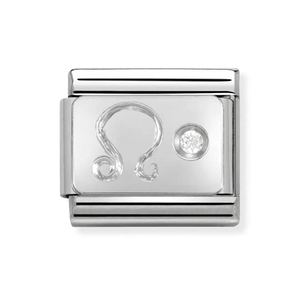 Classic Silver & CZ Leo Charm