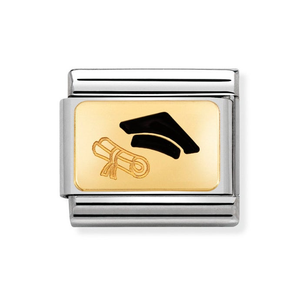 Classic Gold Graduation Cap Charm