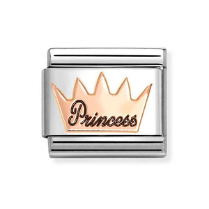 Classic Rose Gold Princess Crown Charm