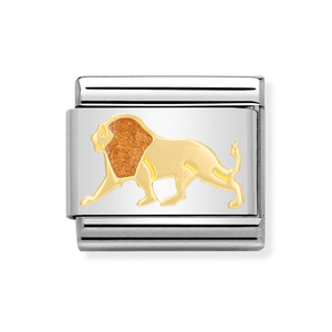 Classic Gold & Enamel Lion Charm