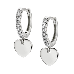 Chic & Charm Silver Heart Earrings