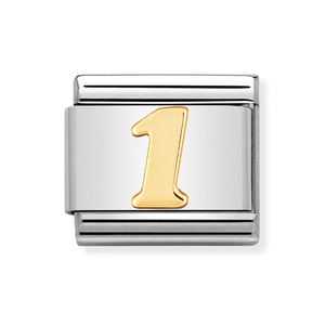 Classic Gold Number 1 Charm