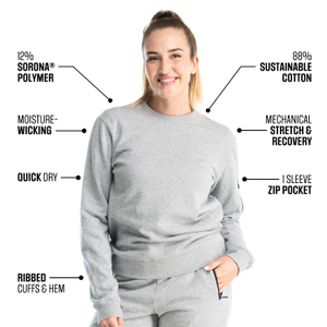 Cotton Crew Neck Sweatshirt Women