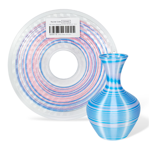 1 x Silk PLA 3D Filament 1.75mm Rainbow Candy PRC18 (Blue+Pink+White Gradient) - 1KG
