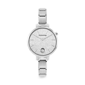 Classic Time Paris Silver Glitter Dial Watch