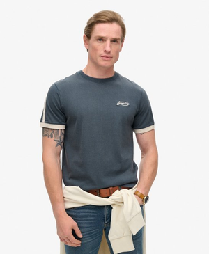 Essential gestreept retro T-shirt met logo