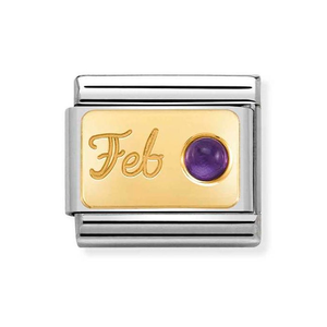 Classic Gold February Birthstone Charm