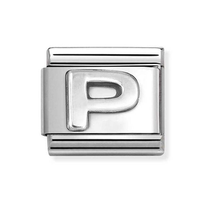 Classic Silver Letter P Charm