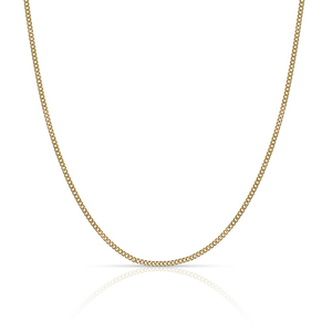 9ct Gold Diamond Cut Fine Curb Chain