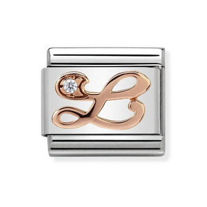 Classic Rose Gold Letter L Charm