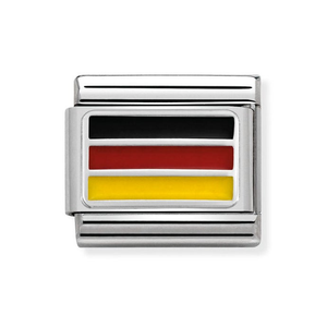 Classic Silver Germany Flag Charm