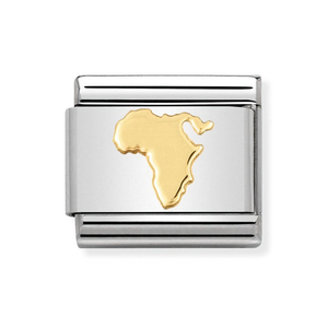 Classic Gold Map of Africa Charm