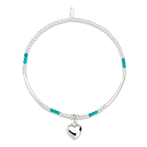 Signature Silver Turquoise & Heart IMERAKI Bracelet