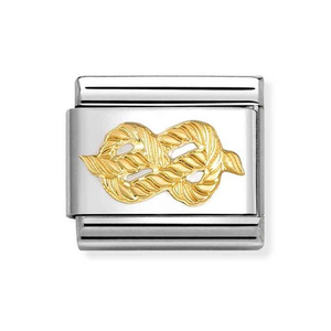 Classic Gold Infinity Rope Knot Charm